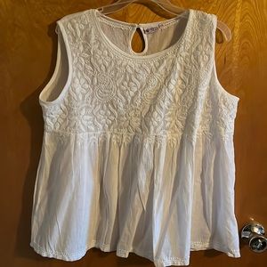 White A-line tank top